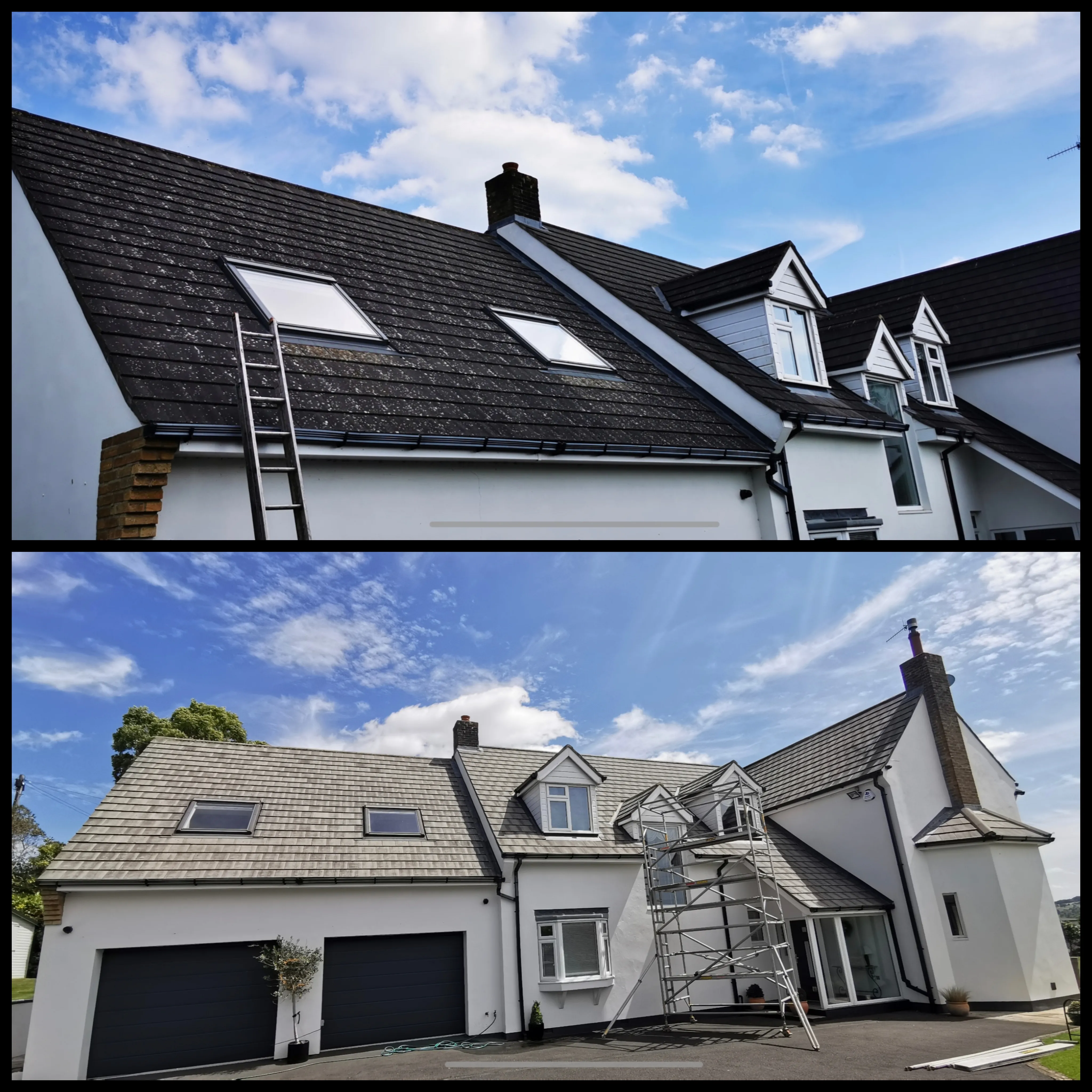 Gutter clearing work